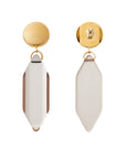 Galaxy Drop Earring gold clear taupe