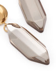 Galaxy Drop Earring gold clear taupe