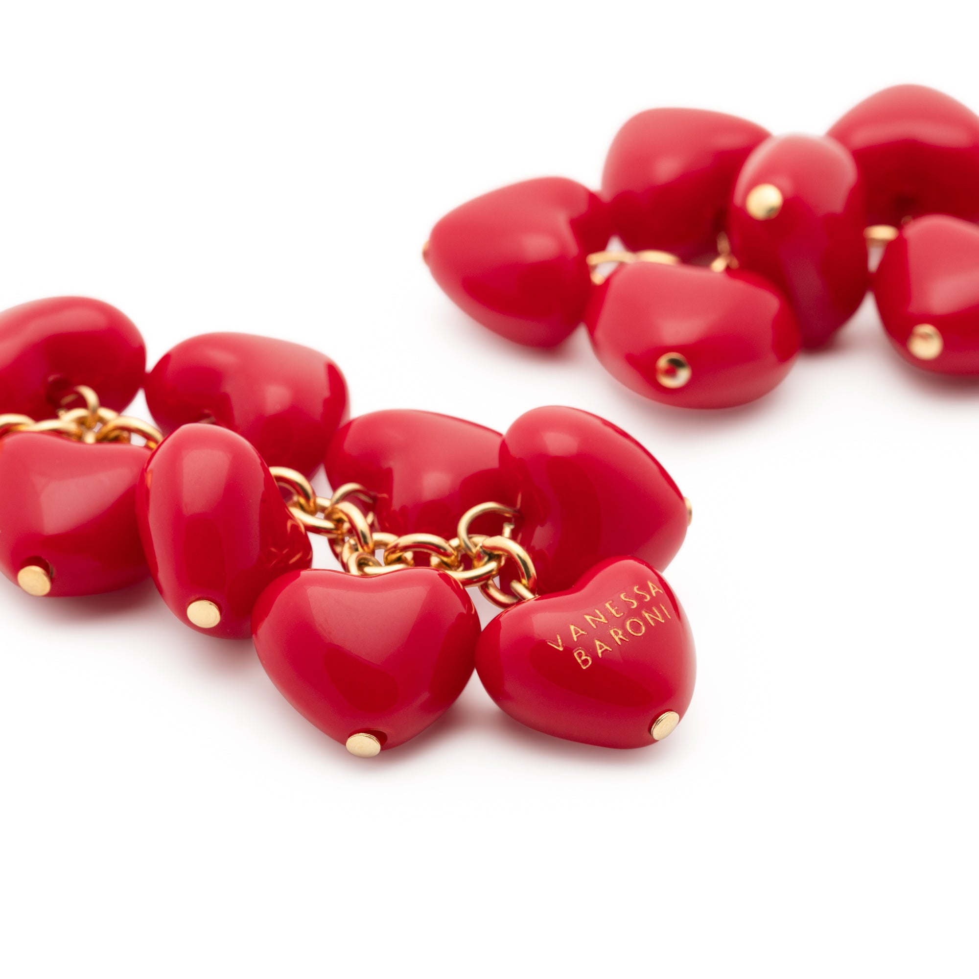 Hearts Earring scarlet red