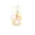 Letter Key Chain Charm gold C