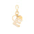 Letter Key Chain Charm gold E