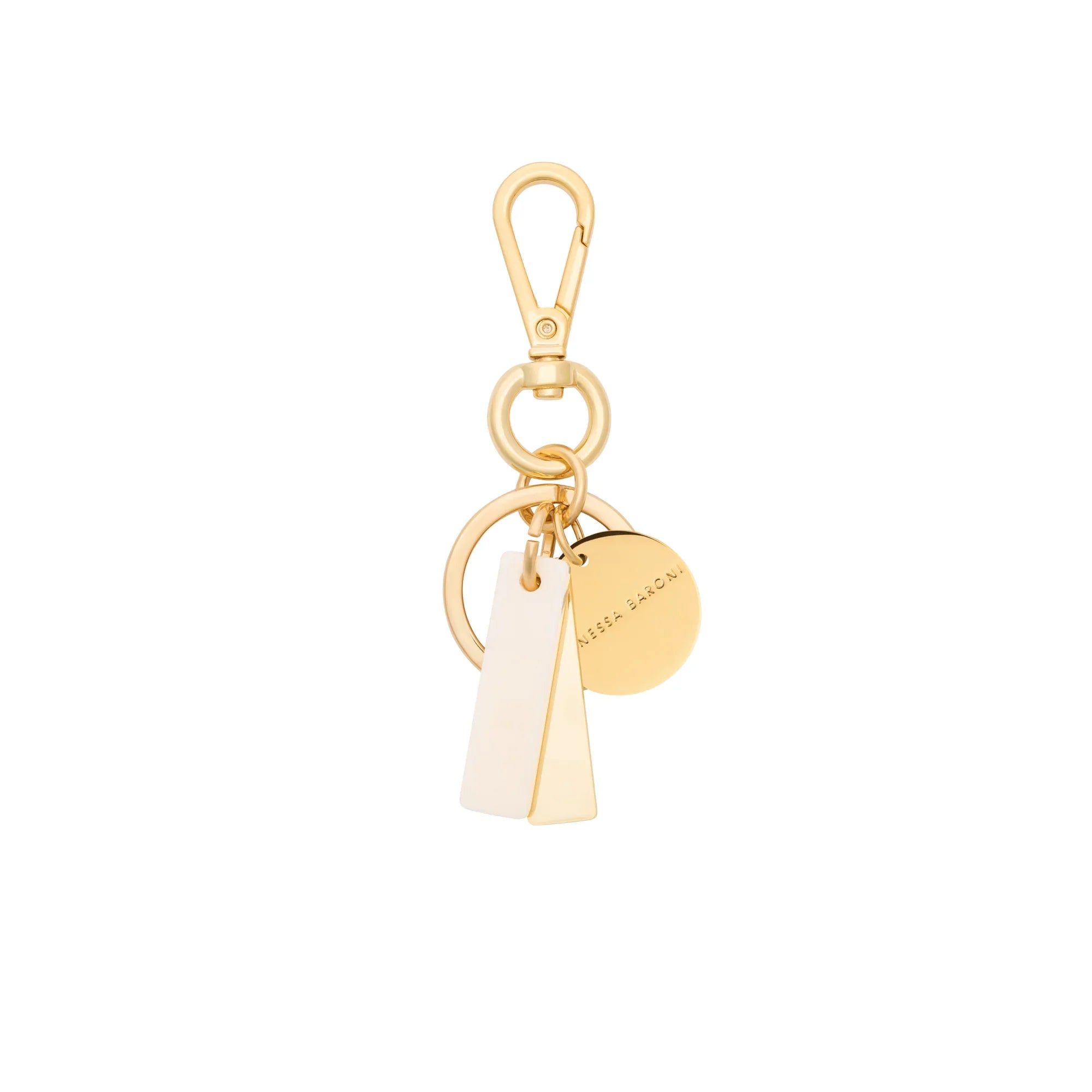 Letter Key Chain Charm gold I
