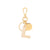 Letter Key Chain Charm gold L
