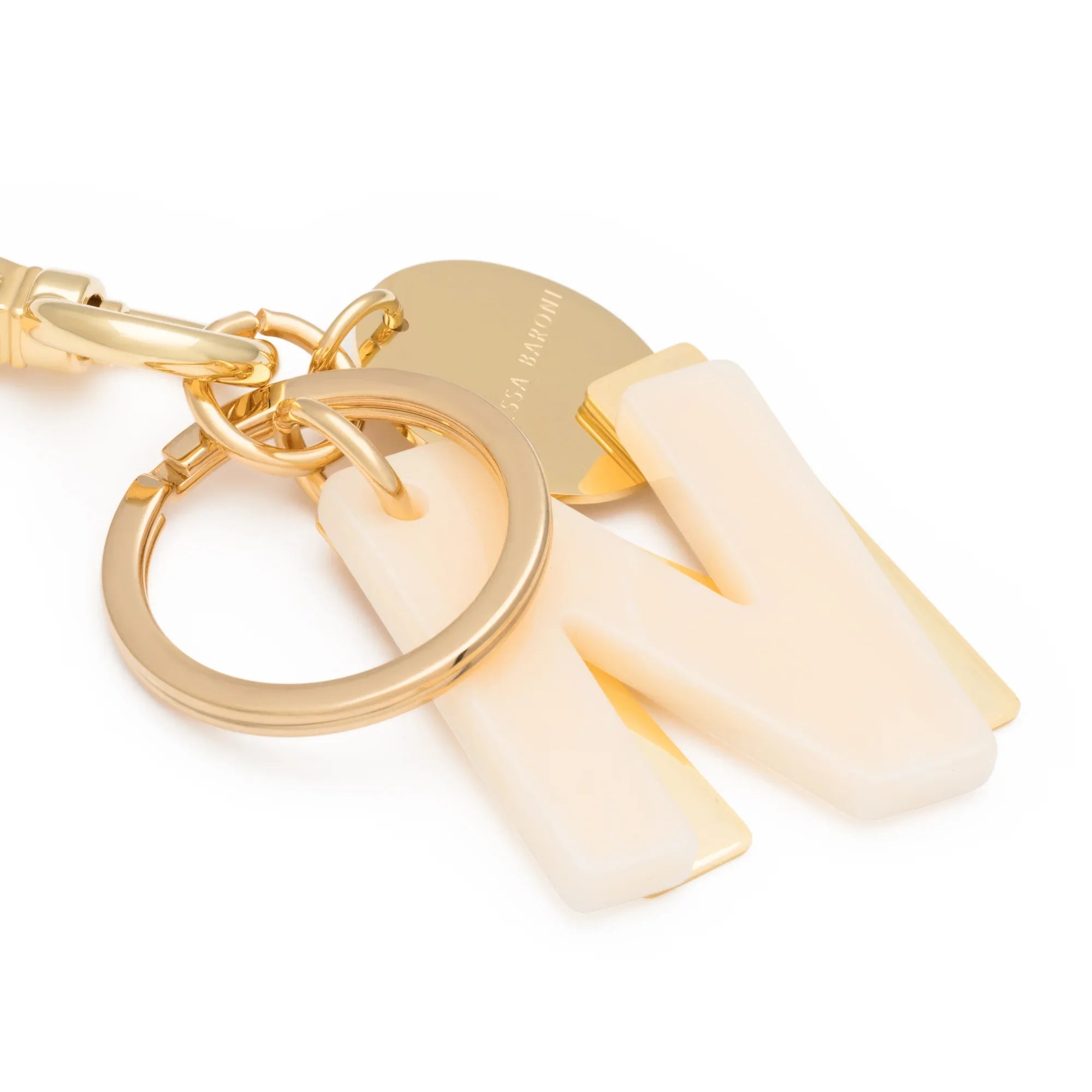 Letter Key Chain Charm gold N