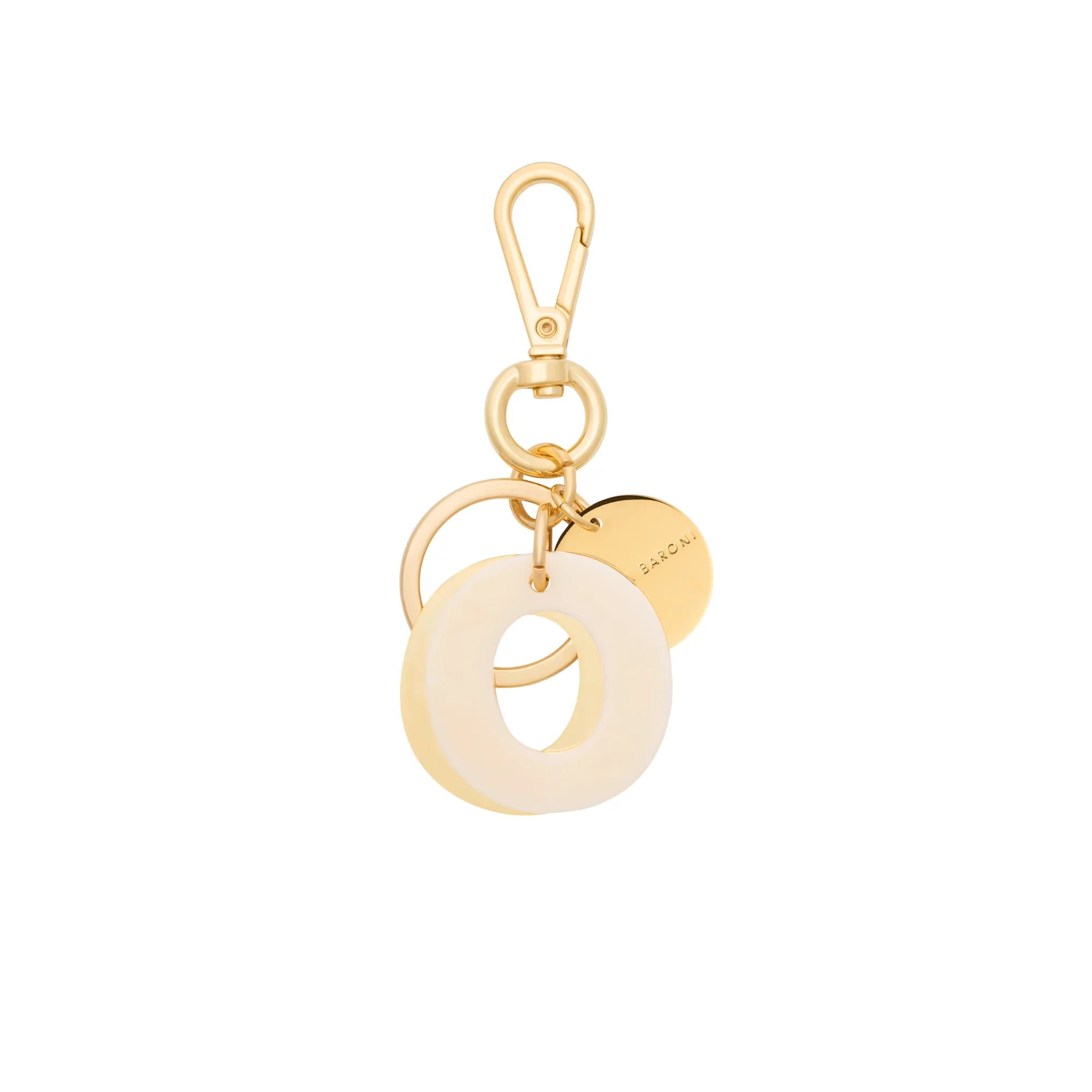 Letter Key Chain Charm gold O