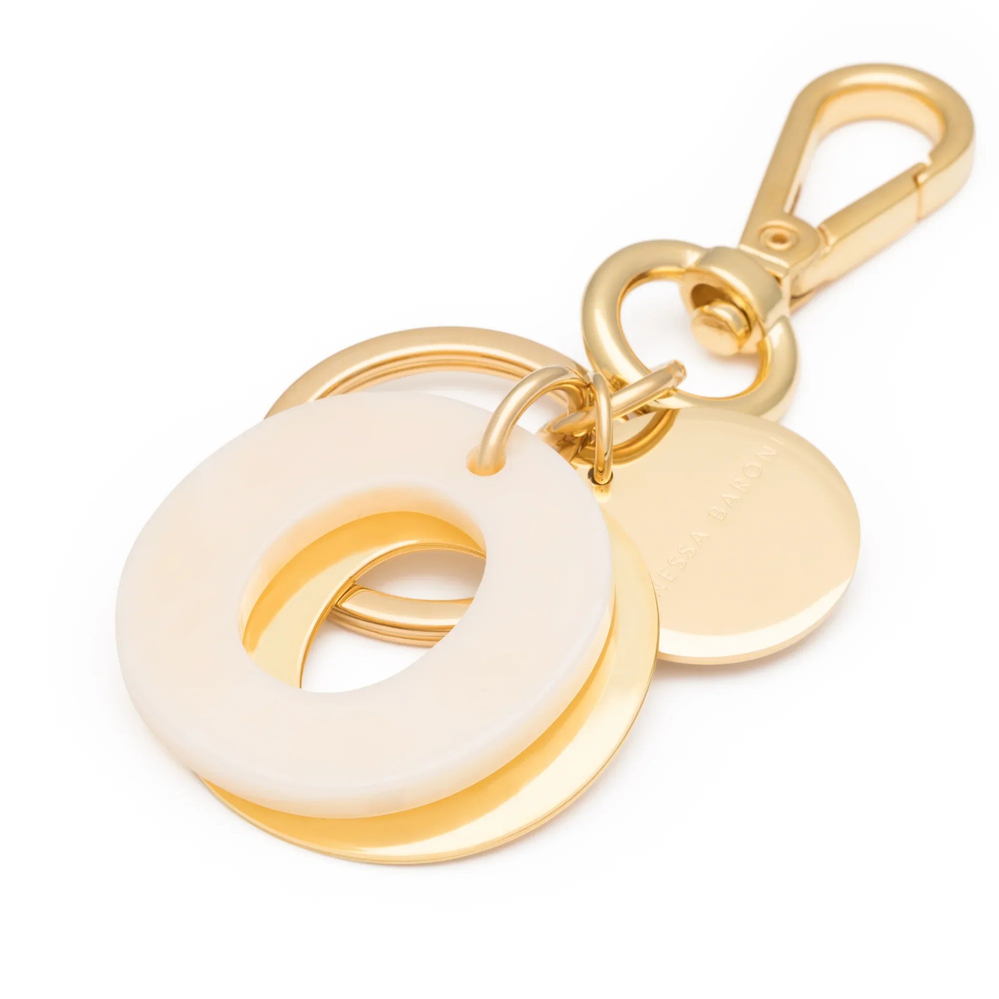 Letter Key Chain Charm gold O