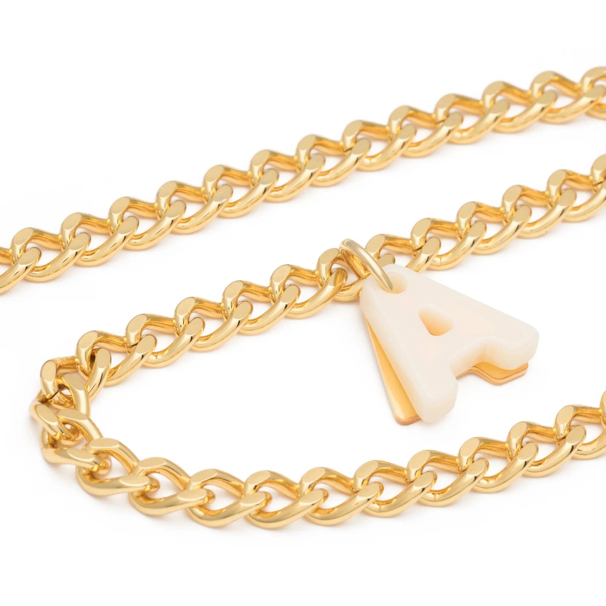 Letter Necklace gold A