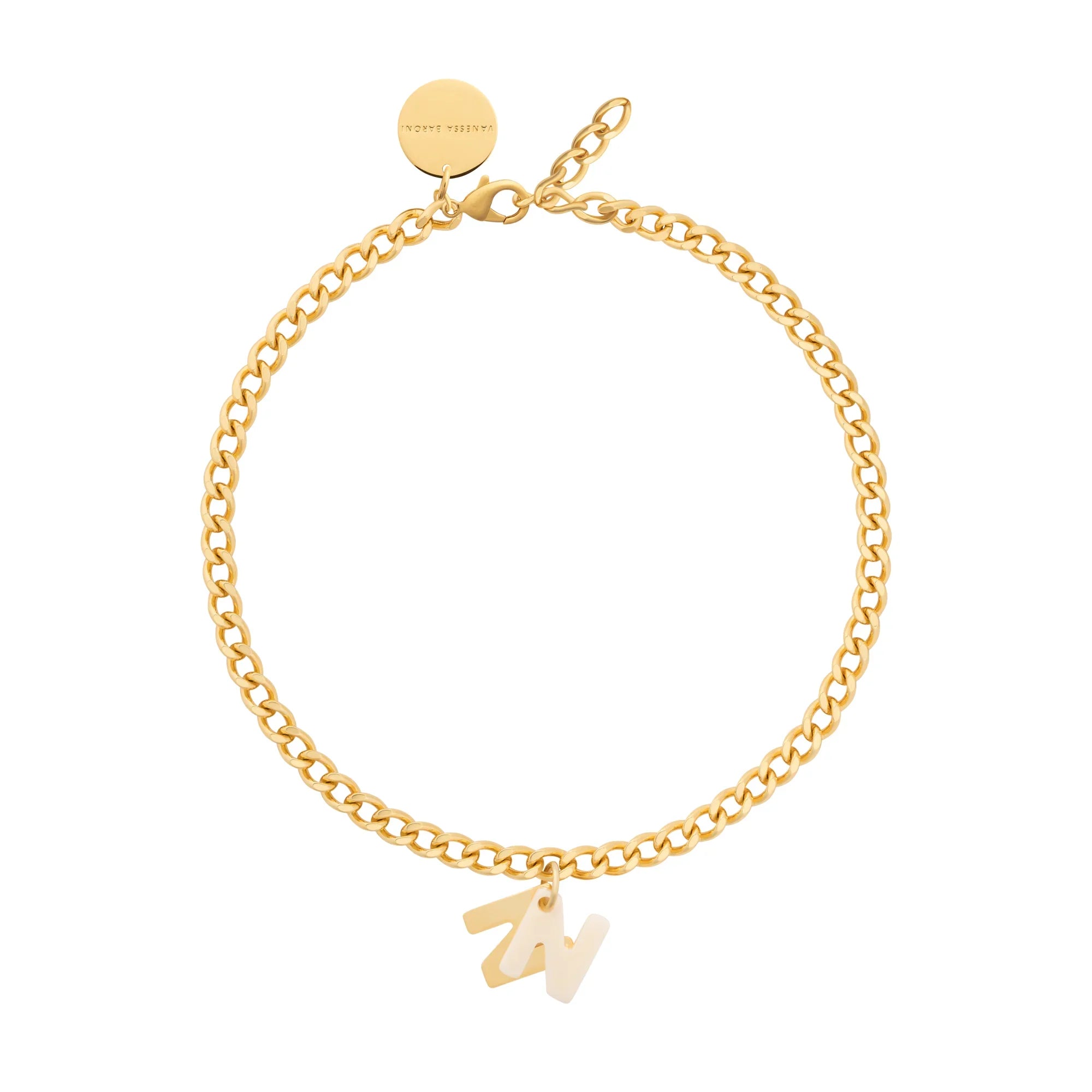 Letter Necklace gold N