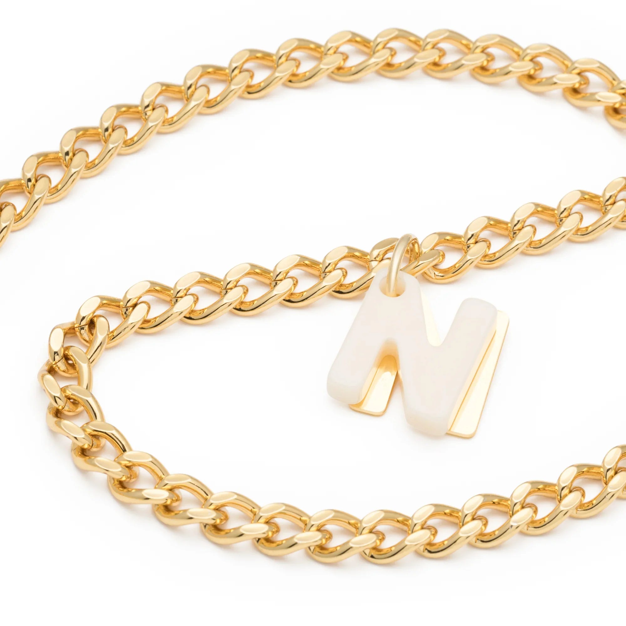 Letter Necklace gold N