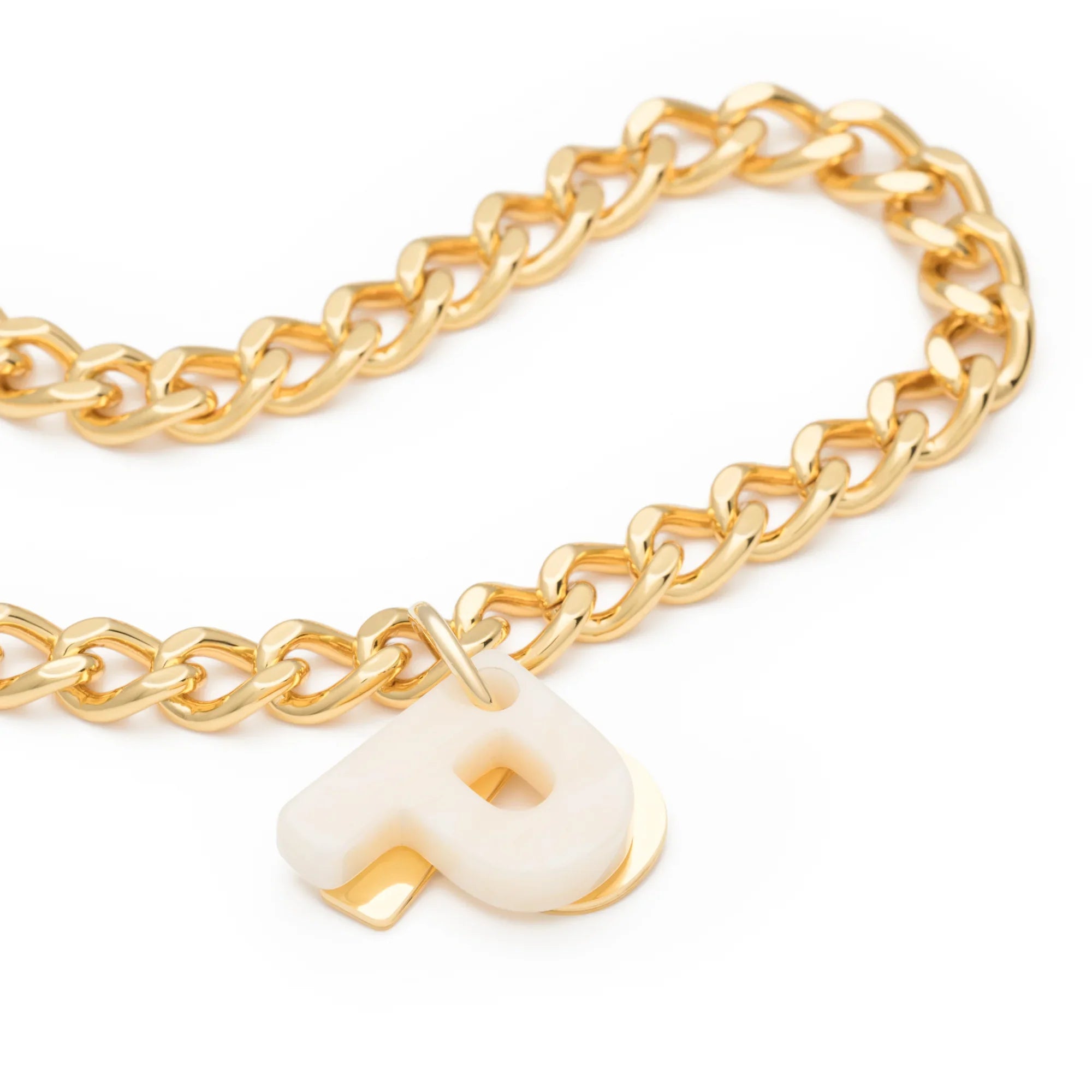 Letter Necklace gold P