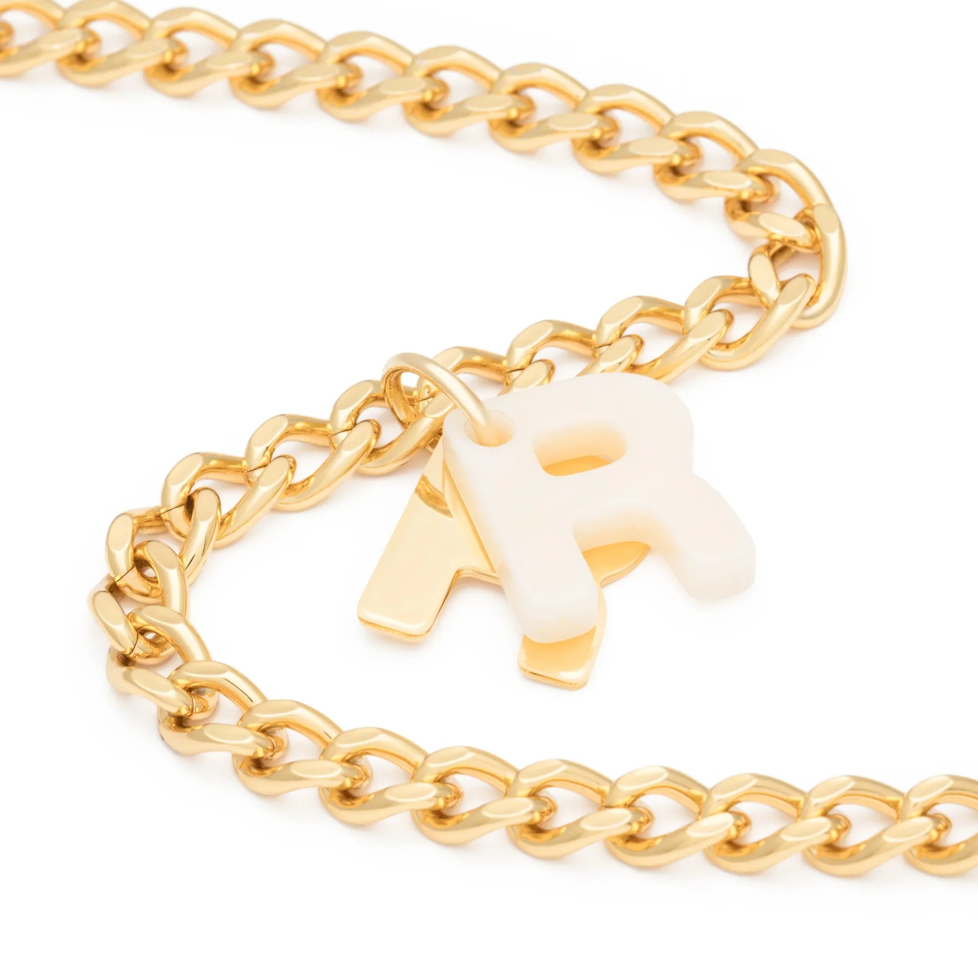 Letter Necklace gold R
