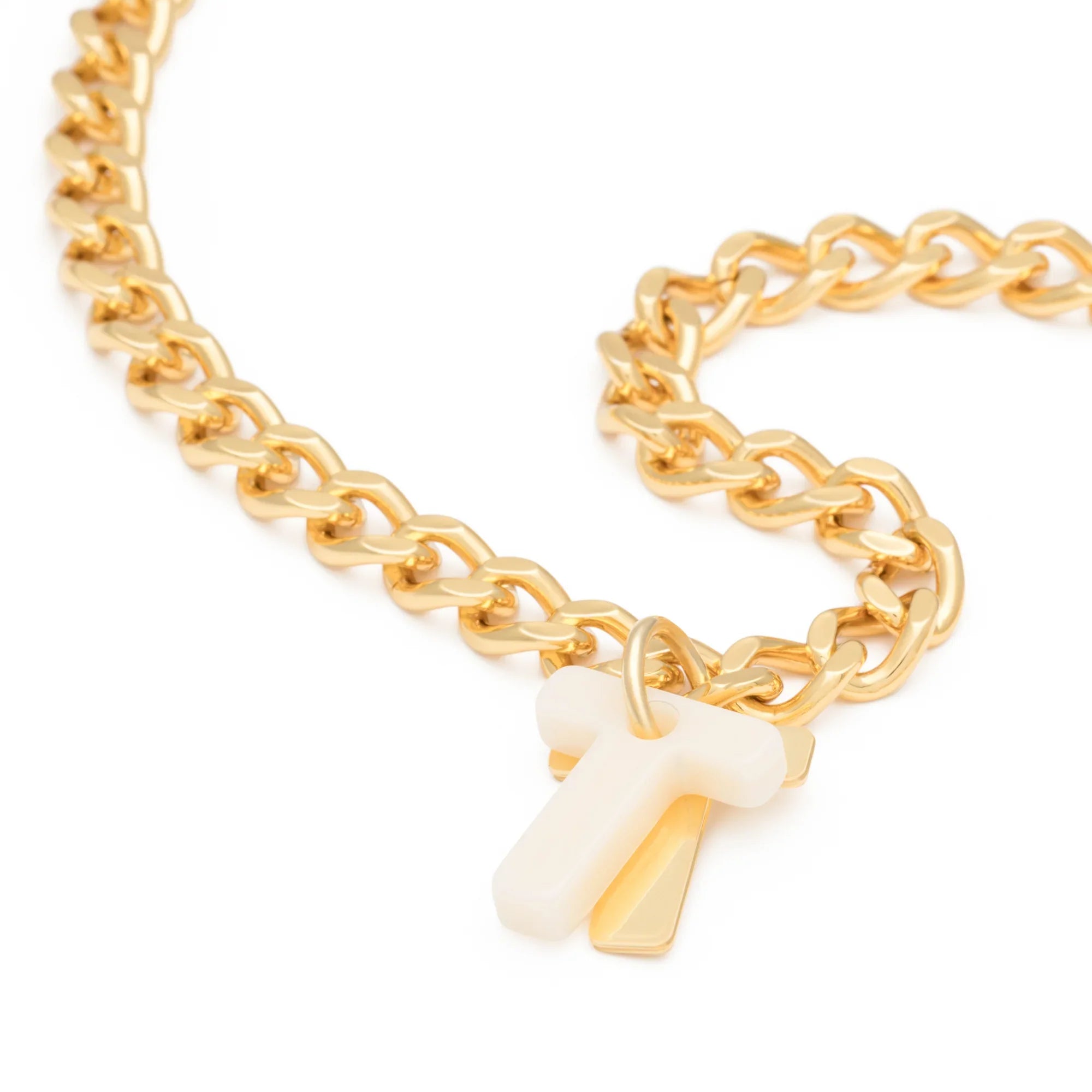 Letter Necklace gold T