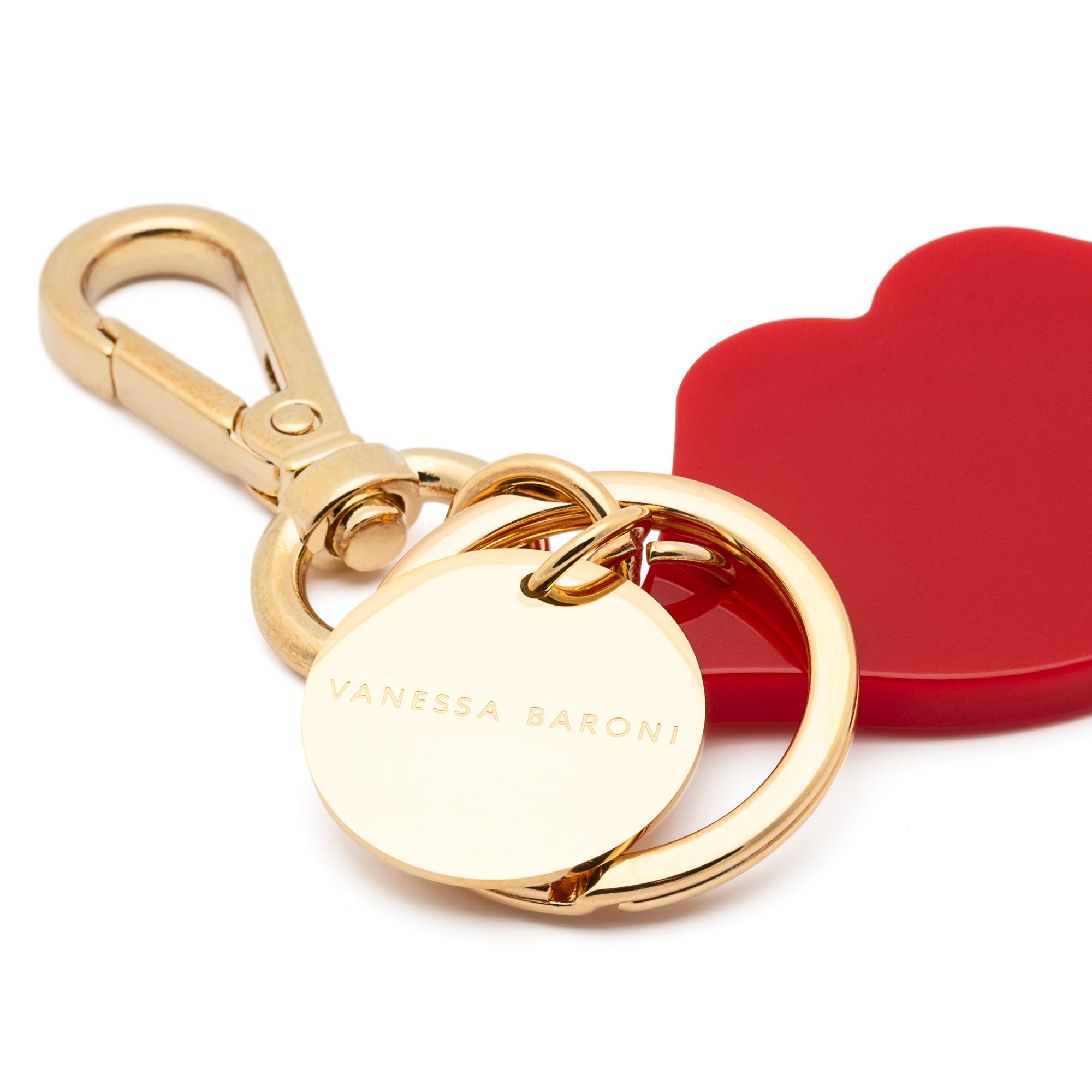 Lips Key Chain Charm red