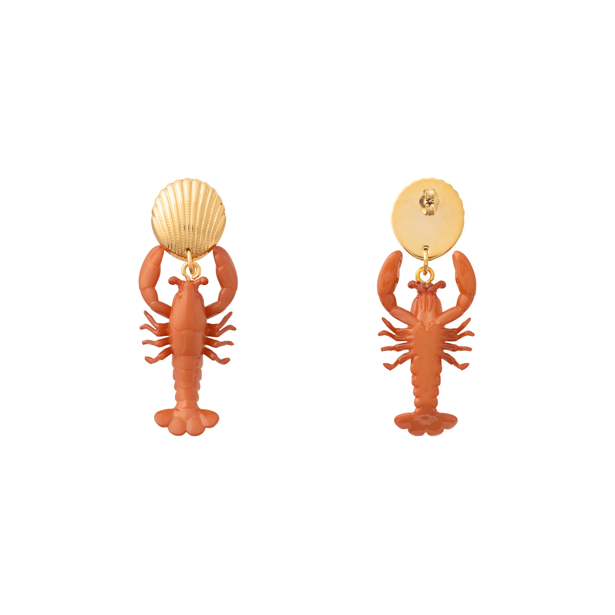 Lobster Earrings sea red