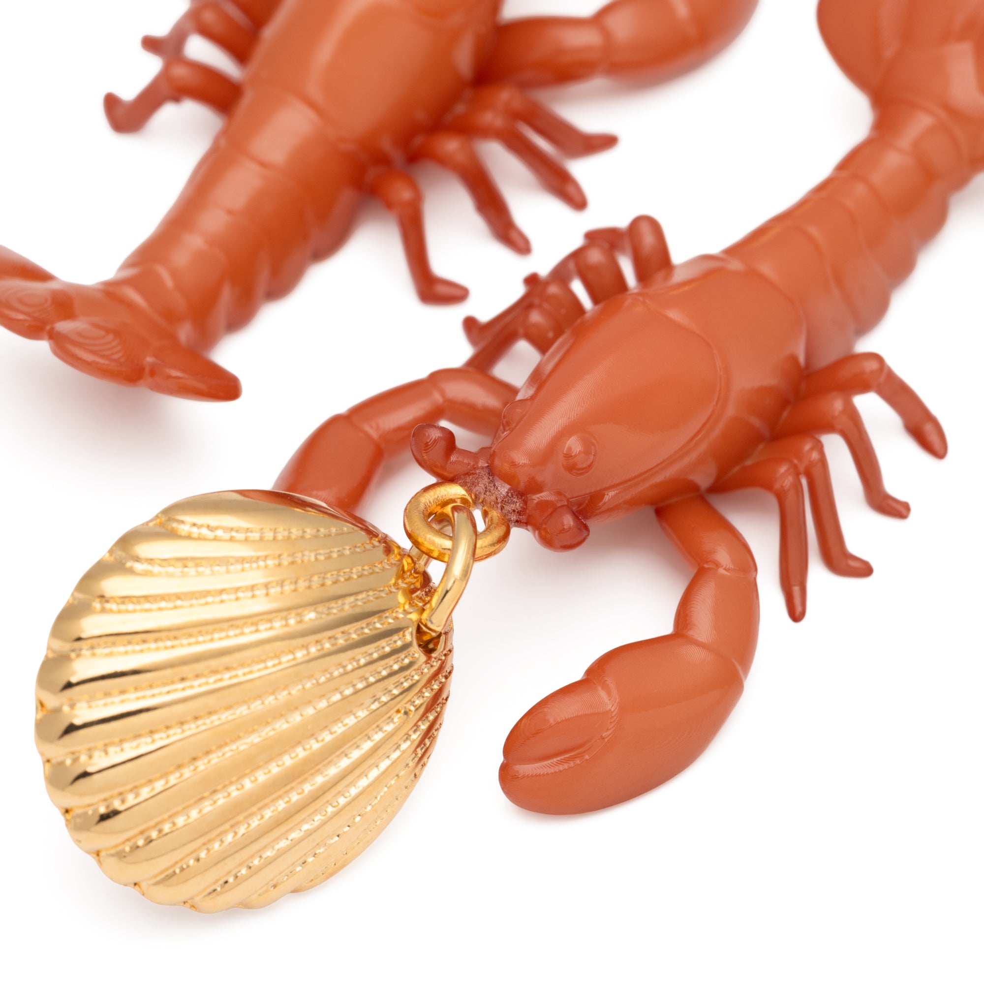 Lobster Earrings sea red