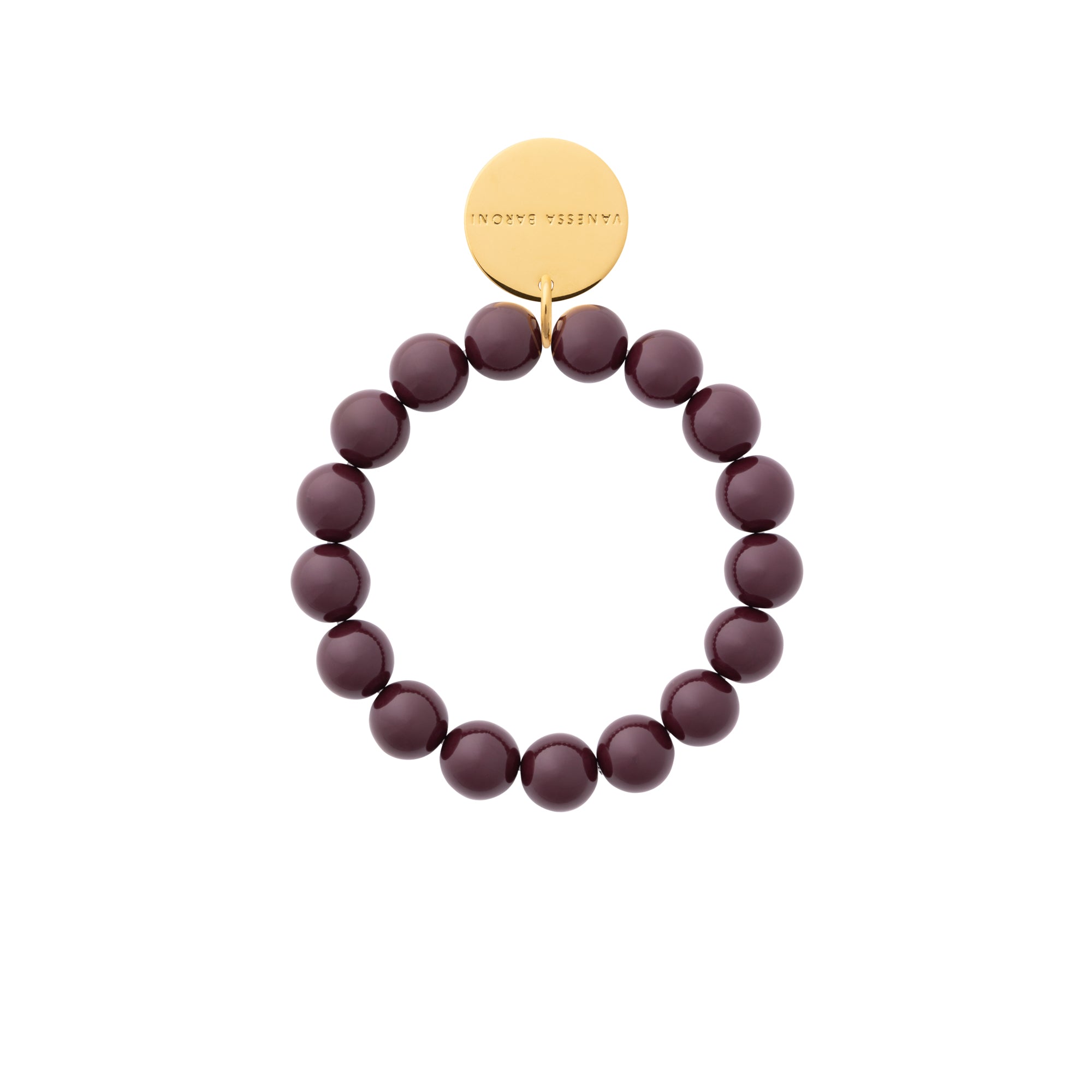 Mini Beads Flex Bracelet aubergine