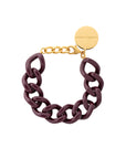 Mini Flat Chain Bracelet aubergine