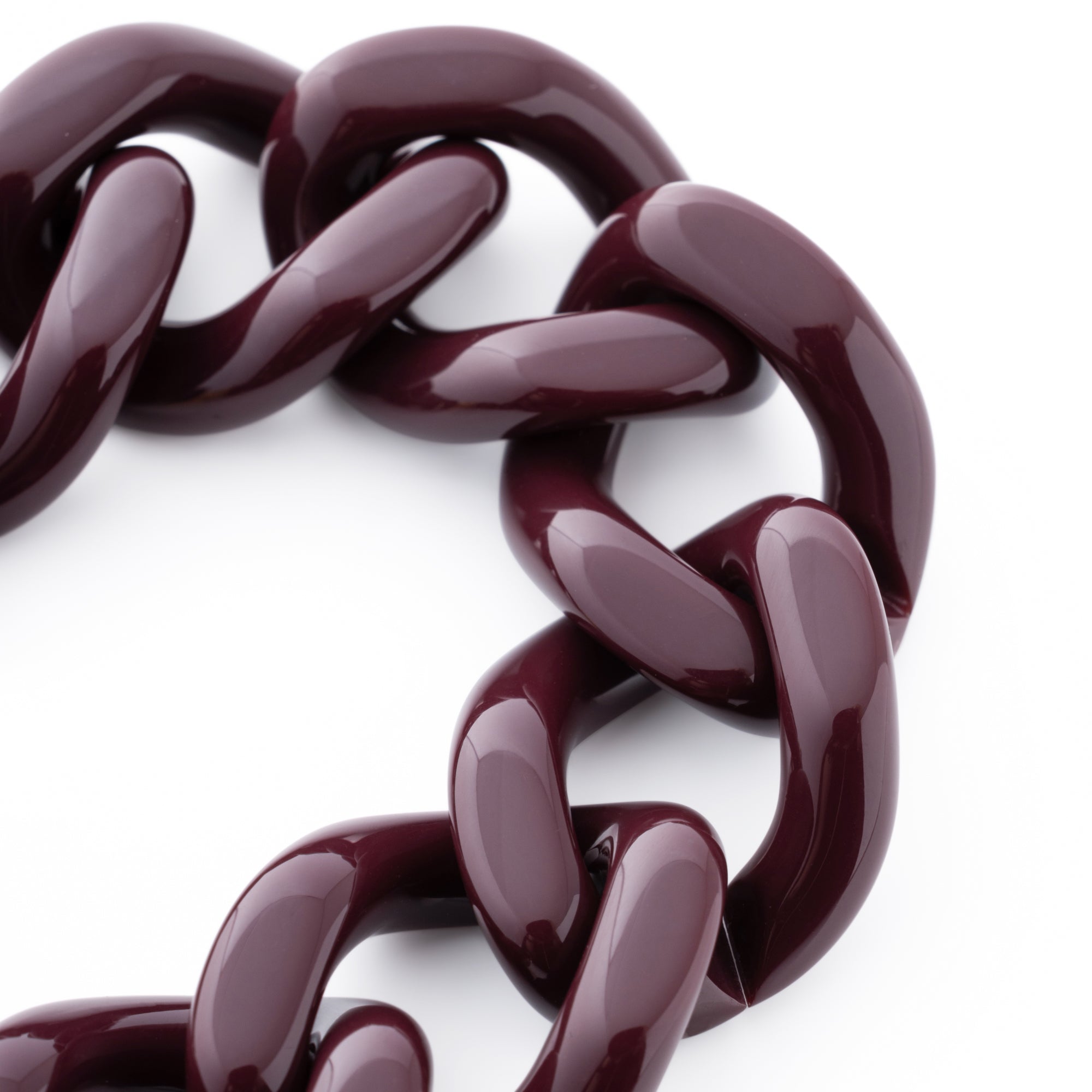 Mini Flat Chain Bracelet aubergine