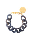 Mini Flat Chain Bracelet blue jeans marble