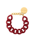 Mini Flat Chain Bracelet bordeaux