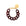 Mini Flat Chain Bracelet bordeaux marble