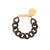 Mini Flat Chain Bracelet dark brown marble