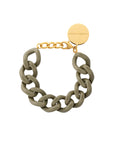 Mini Flat Chain Bracelet light olive