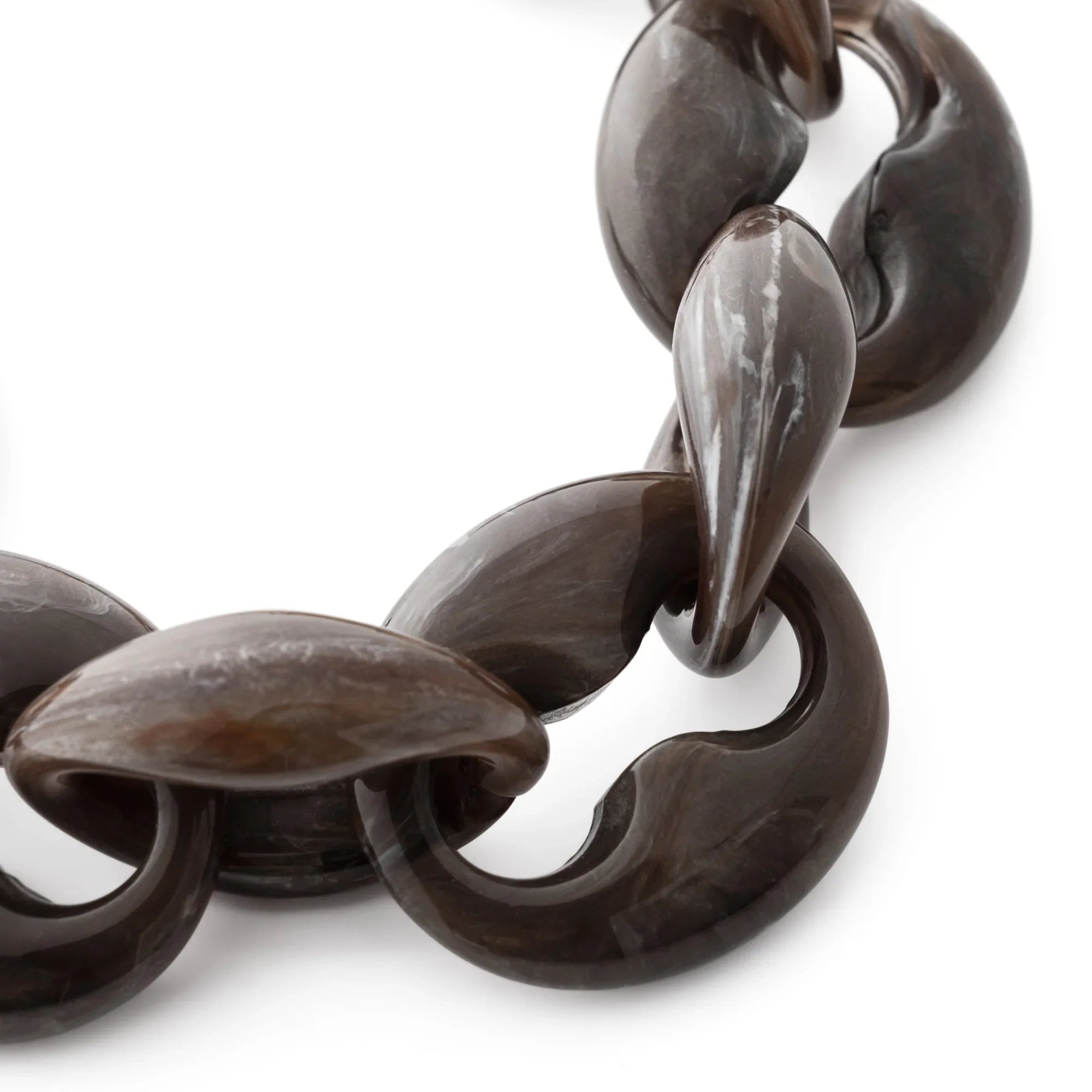 Small Turtle Bracelet dark brown marble