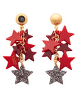 Multi Star Earring multi red