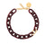 New Oval Necklace with gold bordeaux marble