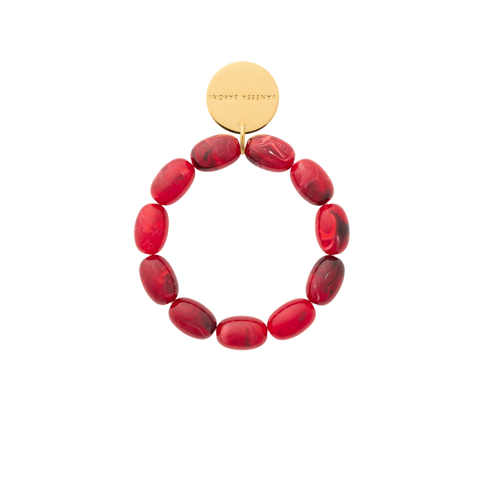 Olive Flex Bracelet red marble
