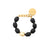 Organic Pearl Bracelet with gold matt black