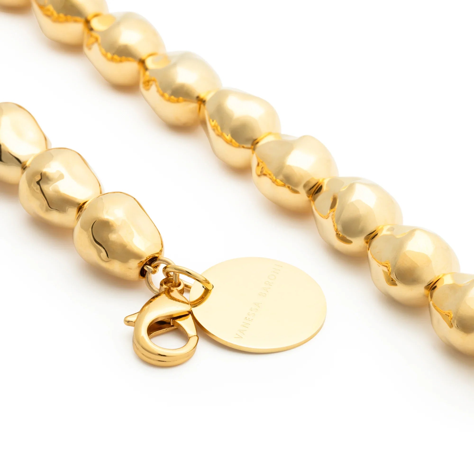 Organic Pearl Necklace Short gold