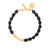 Organic Pearl Necklace Short with gold matt black