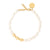 Organic Pearl Necklace Short with gold pearl