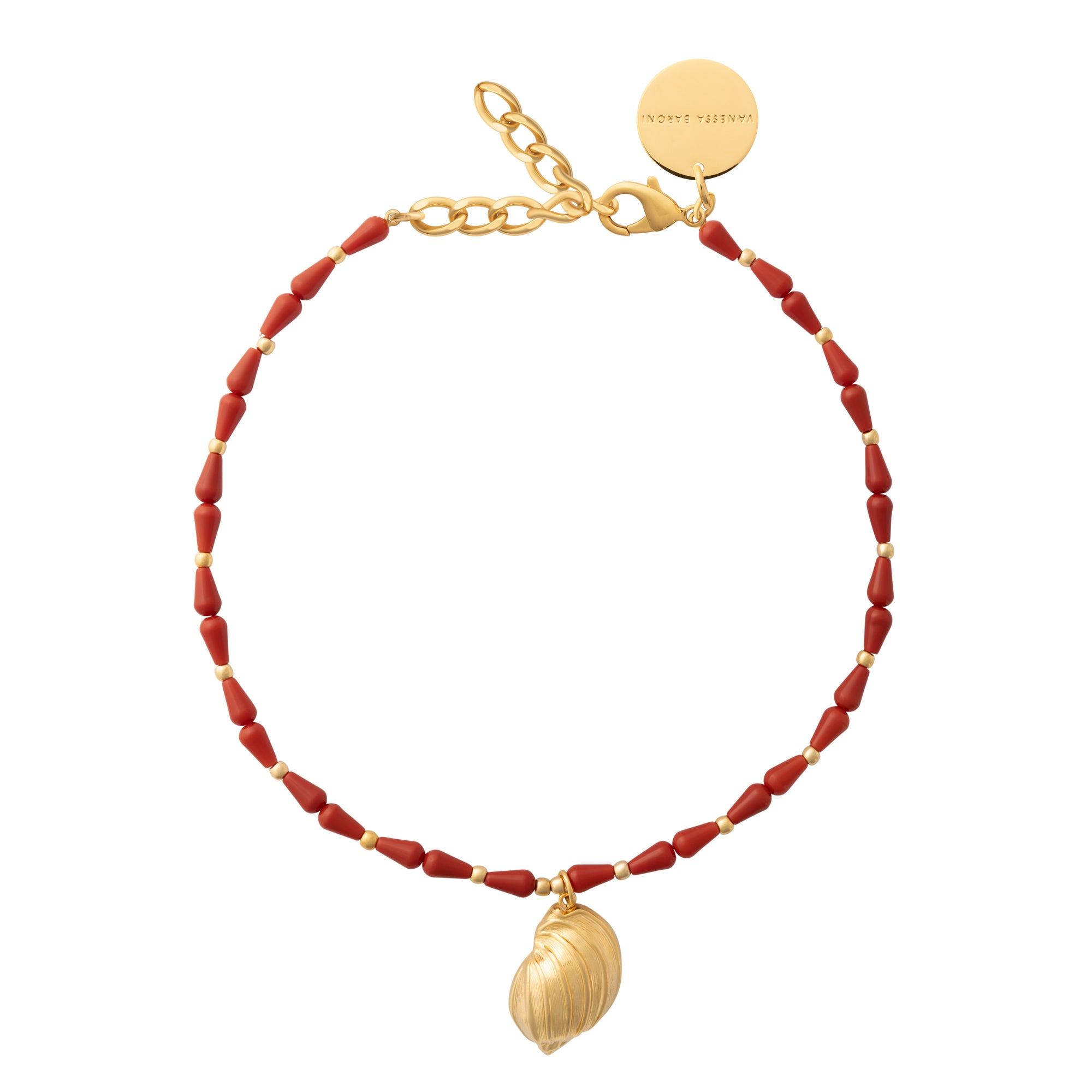 Shell Necklace coral