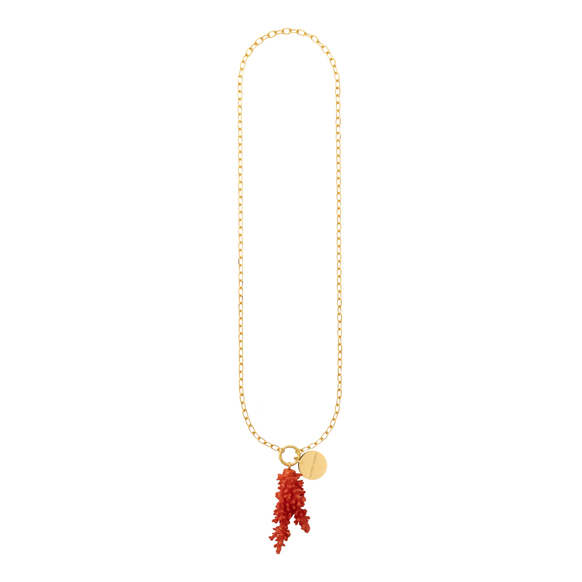 Single Coral Necklace coral