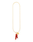 Single Coral Necklace coral