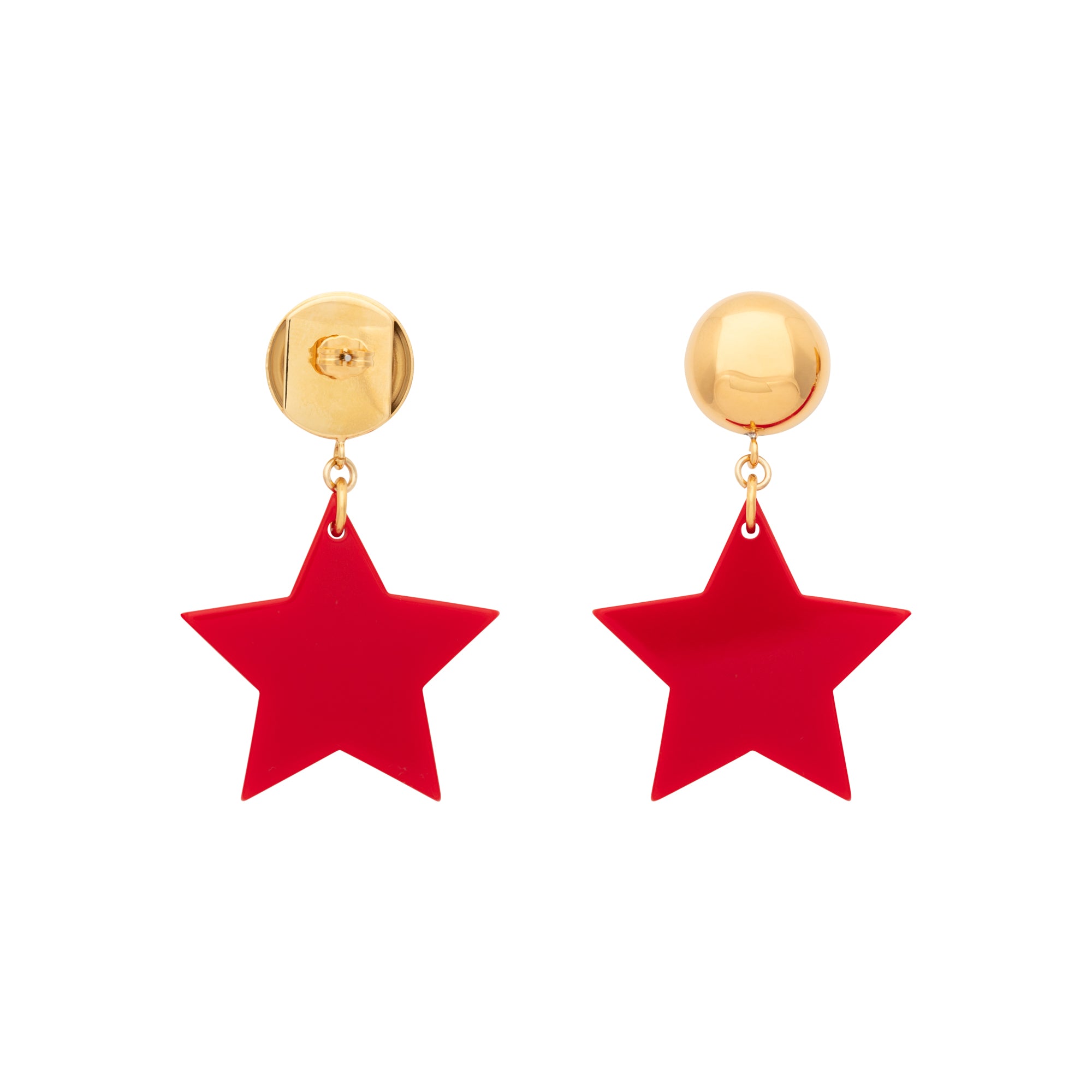 Single Star Earring red
