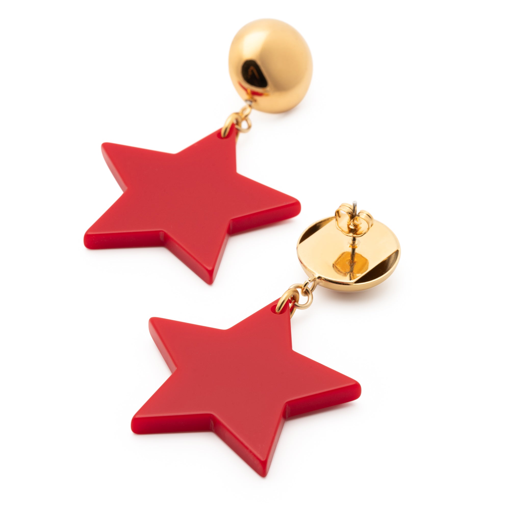 Single Star Earring red