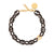 Small Turtle Necklace Short dark brown marble