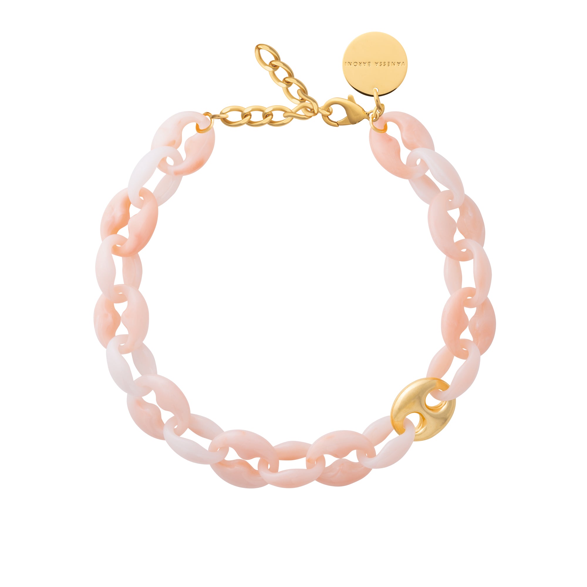 Small Turtle Necklace Short peach sorbet