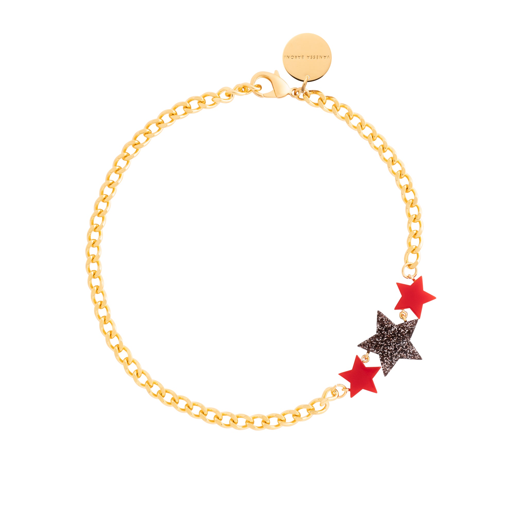Star Necklace multi red