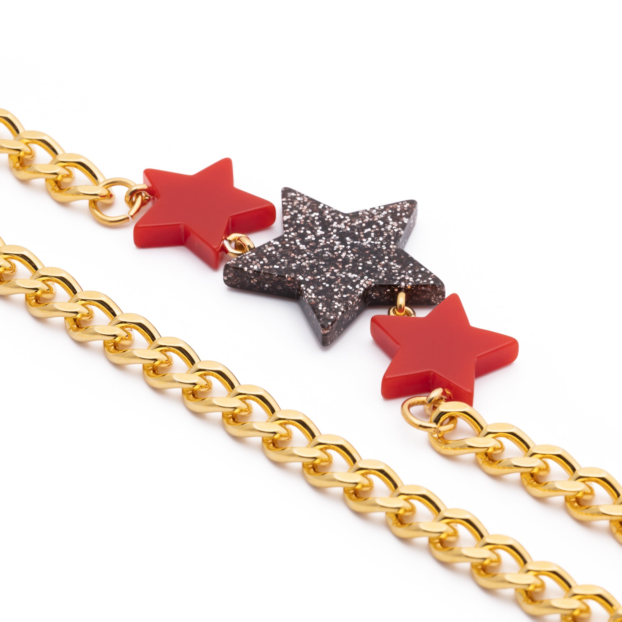 Star Necklace multi red