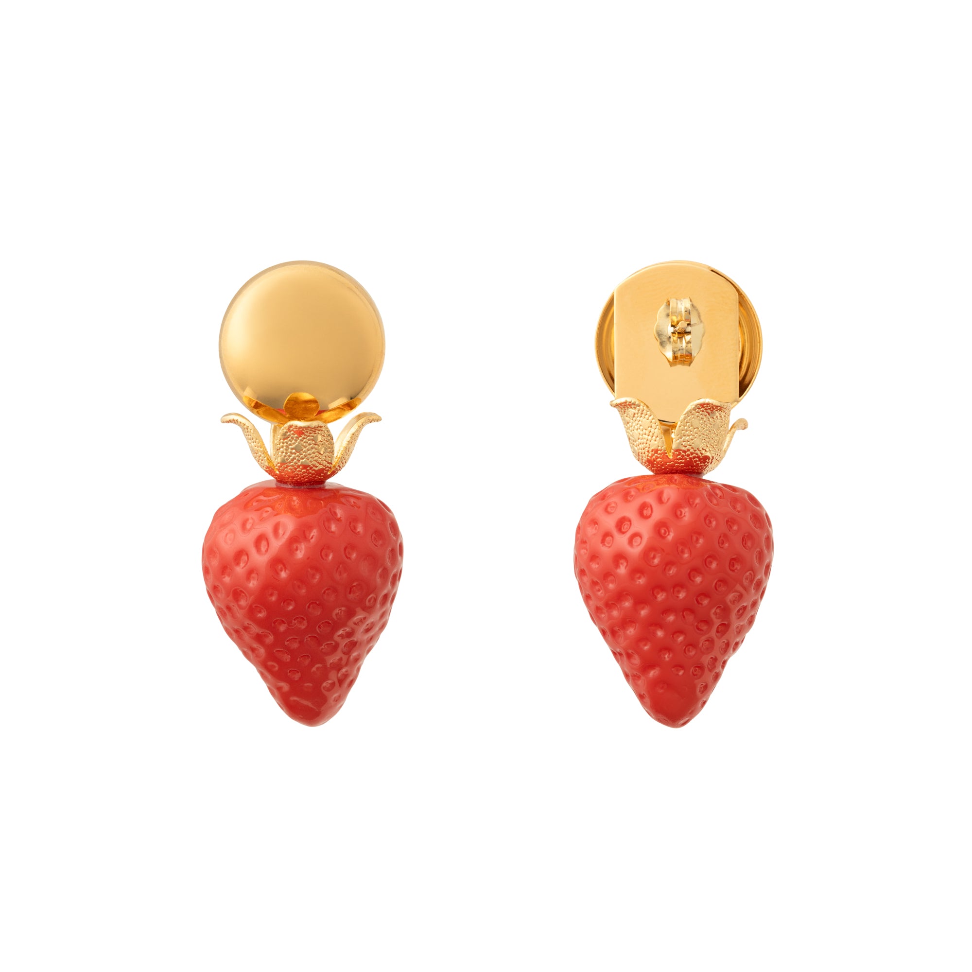 Strawberry Earrings red