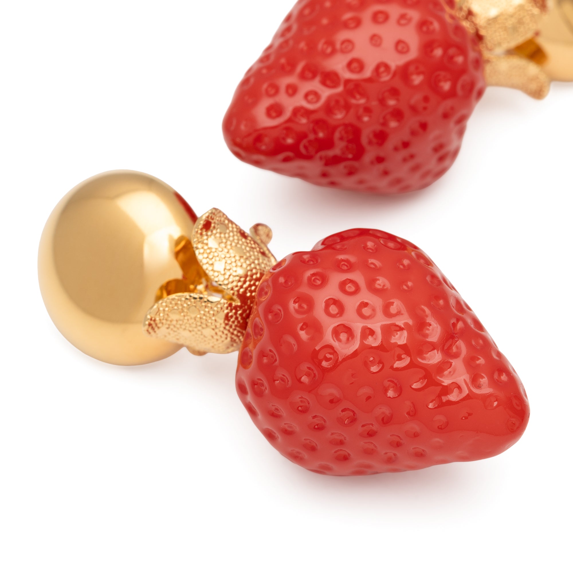 Strawberry Earrings red