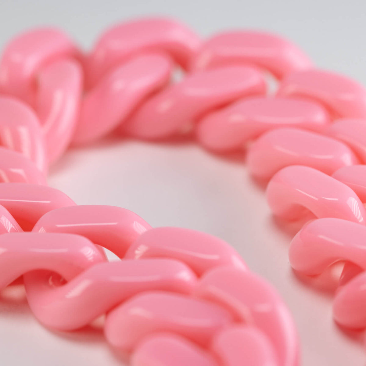 Flat Chain Necklace Bubble Gum