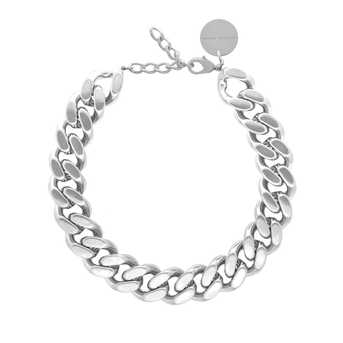 Flat Chain Necklace Silver