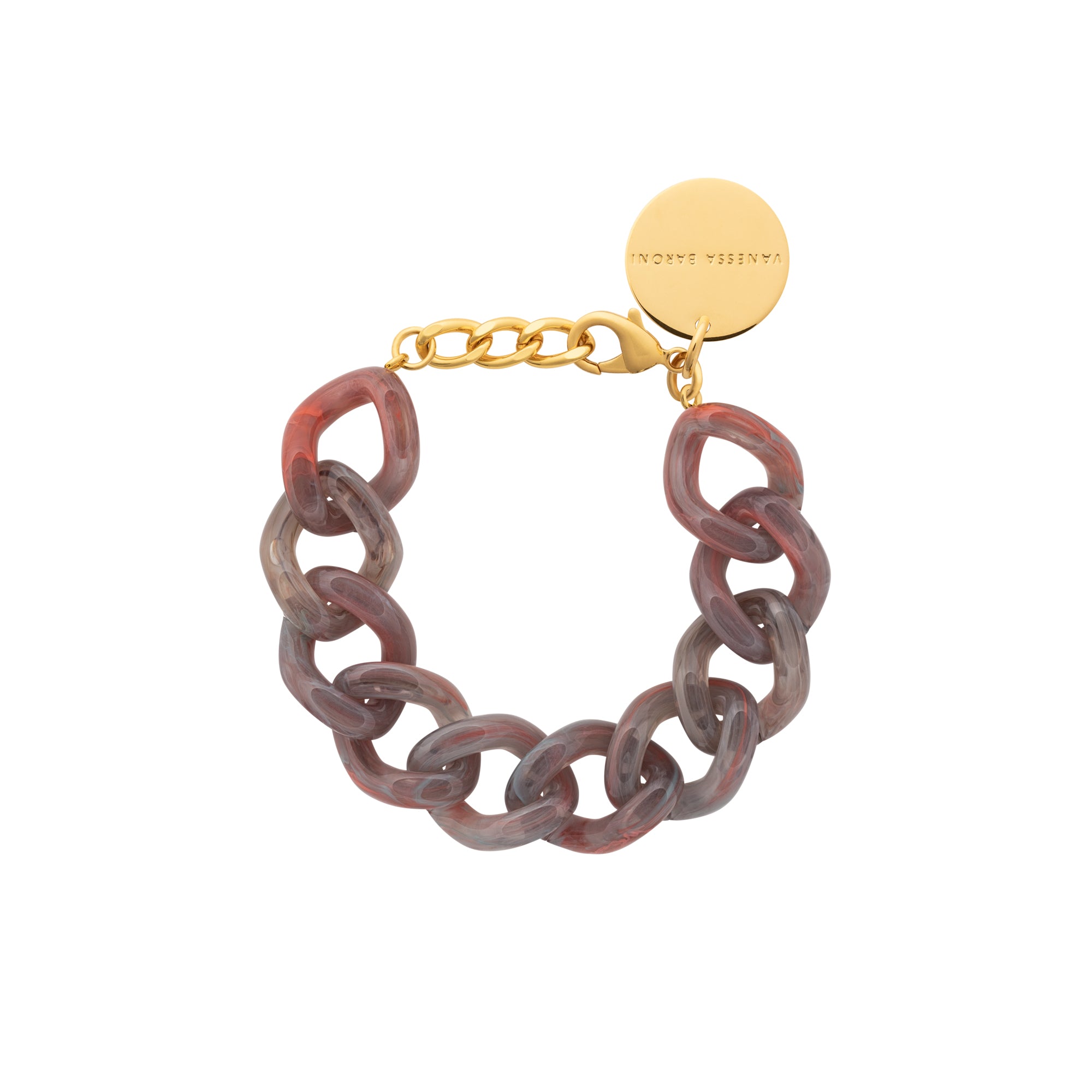 Mini Flat Chain Bracelet ikat marble