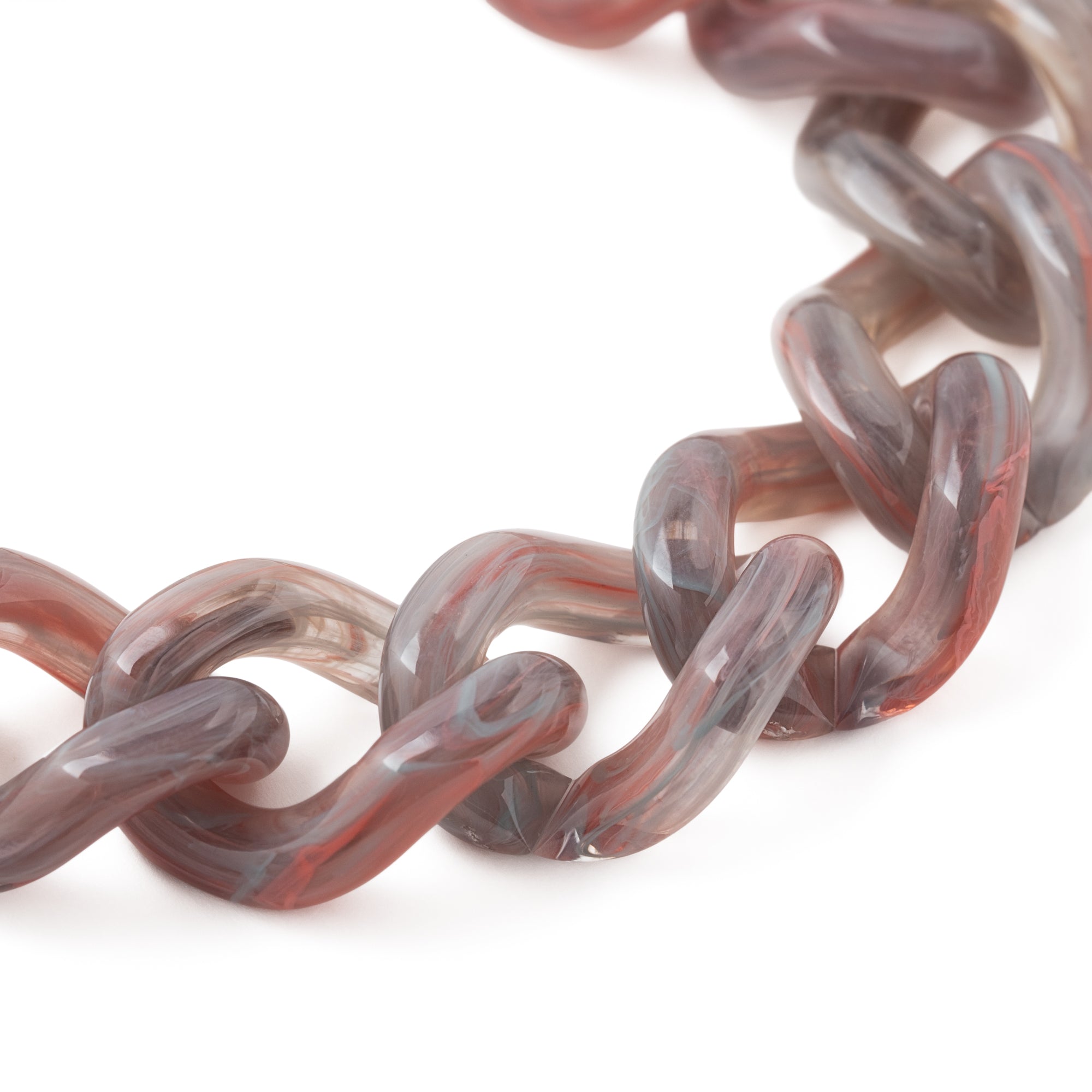 Mini Flat Chain Bracelet ikat marble